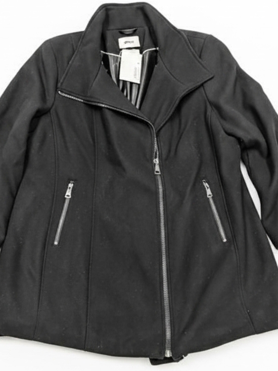 DKNYC Jackets & Blazers - DKNY Women's Black Asymmetrical Zip Walker Coat Jacket Zip Pockets NWT Size XXL